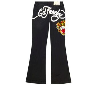 Ed Hardy tiger embroidered jeans sz 26 Y2K style